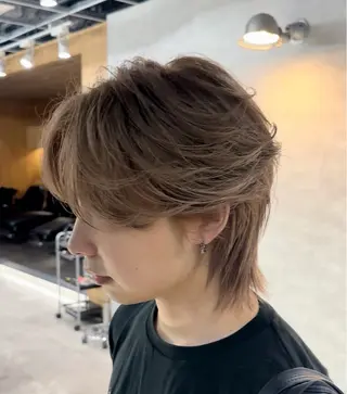 ロング パーマ ヘアアレンジ メンズ キッズ フェザー🐺韓国 スタイル🇰🇷友輔のヘアスタイル
