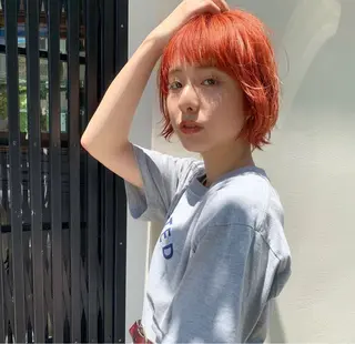 ショート カラー BRIDGE所属・透明感カラー/パーマ hitomiのヘアスタイル