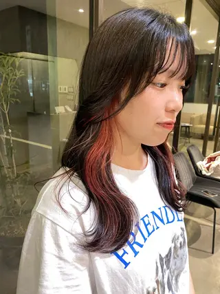 ロング カラー 透明感カラー 天羅のヘアスタイル