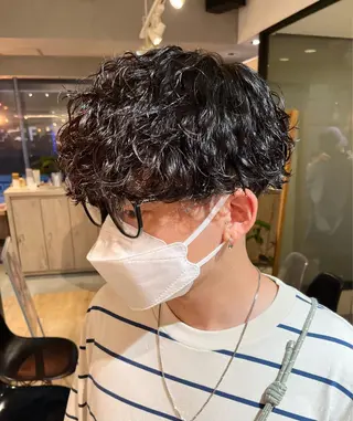 ショート パーマ メンズ メンズ特化美容師 熊田 鼓汰郎のヘアスタイル