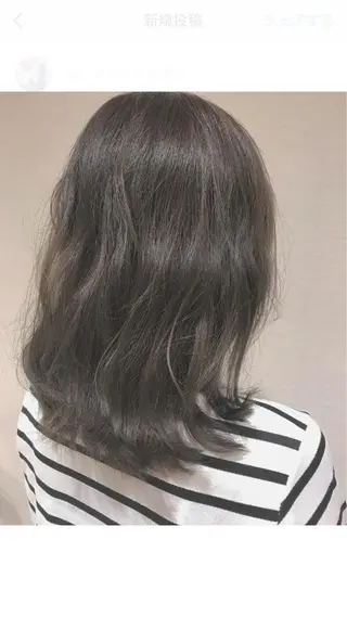 ミディアム カラー 韓国ヘア/耳ツボジュ エリー♡ayumuのヘアスタイル