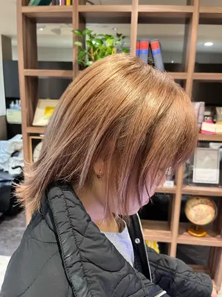 ミディアム カラー dogstar小林諒 レイヤー/パーマのヘアスタイル