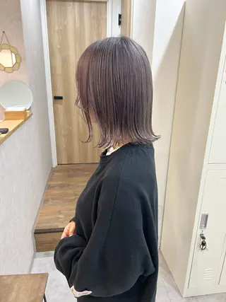 ミディアム カラー ボブ/ハイトーン 立川loose 下田のヘアスタイル