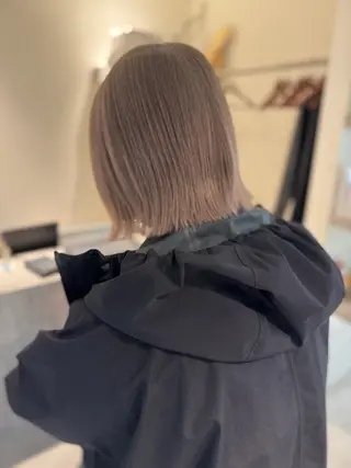 カラー ♥️透明感×抜け感 ベージュ/佑珠♥️のヘアスタイル