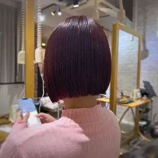 ショート カラー 艶カラー/縮毛矯正‎ 💛Sakiのヘアスタイル