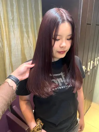 ロング カラー 田中 月菜のヘアスタイル