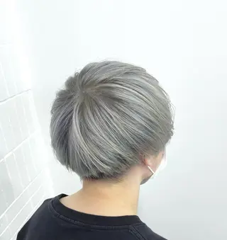 メンズ 色落ち綺麗透明感カラ /ボブ/ナカツヒカルのヘアスタイル