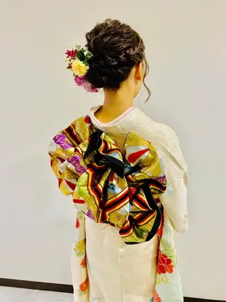 ミディアム Delight ヘアメイク着付けのヘアスタイル