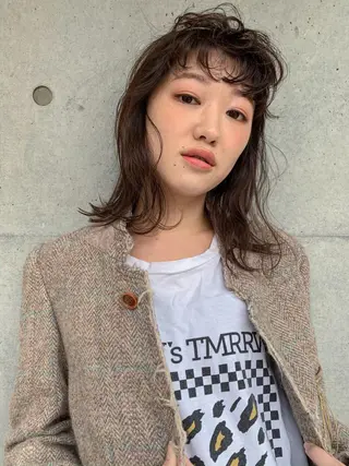 ミディアム nessヤマサキ リュウタのヘアスタイル