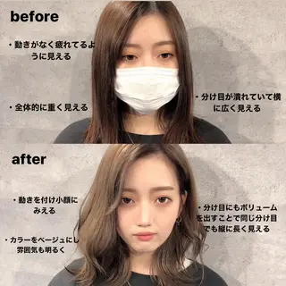 セミロング カラー 女性が憧れる ショート/角田愛和のヘアスタイル