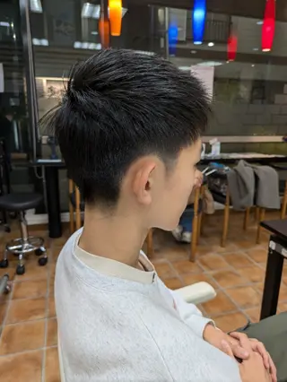 ショート メンズカット✂️ヘア セット✨️片本🌸のヘアスタイル