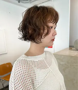 ショート パーマ 原 瑞希のヘアスタイル