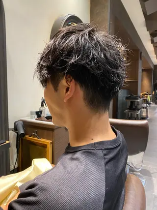 ショート パーマ メンズ 韓国ヘア/銀座/ 艶髪/ウチダのヘアスタイル
