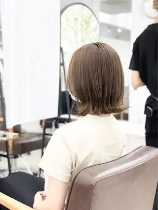 ミディアム ハイライト&曲がる 縮毛矯正特化 玉置のヘアスタイル