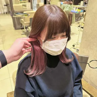 セミロング カラー 🫧Lee十三🫧 濱平ももかのヘアスタイル