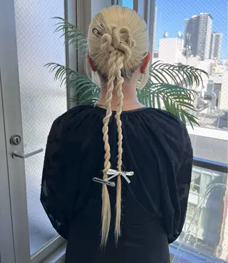 ロング カラー ヘアアレンジ ✨カチモリ✨レイヤー 韓国ヘア🇰🇷ゆいのヘアスタイル