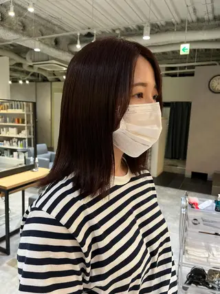 ミディアム カラー ショート/パーマ/ カラー/FUKOのヘアスタイル