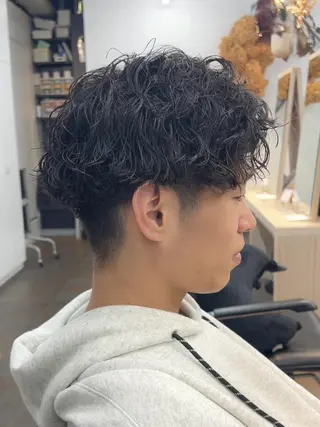 ショート メンズ パーマ メンズパーマ/ メンズカット/タクヤのヘアスタイル