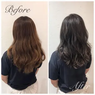 セミロング カラー 髪質改善/縮毛矯正 /青山 早希🐾のヘアスタイル