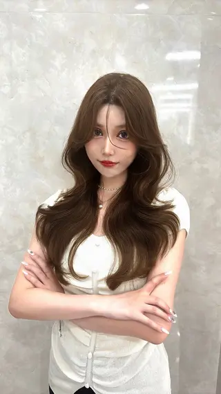 ひな🎀/透明感カラ ー/カラーモデル募集のヘアスタイル