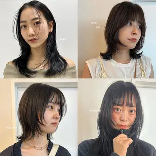 セミロング レイヤーカット/ 透明感カラーmikuのヘアスタイル