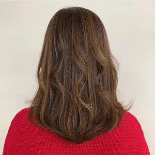 セミロング カラー 那須 颯太のヘアスタイル