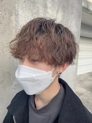 ショート パーマ メンズ 波巻きパーマ/ツイス トスパイラル稲葉のヘアスタイル