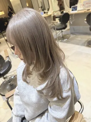 ロング カラー ヘアアレンジ 髪質改善＆トリートメント over hair所沢店所属・韓国風/レイヤー/ 𝑵𝒂𝒏𝒂🩶のヘアスタイル