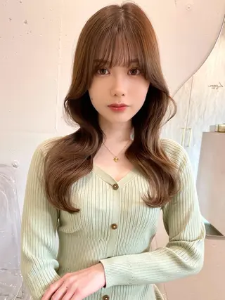 セミロング カラー 韓国ヘア🤍顔周り/ 髪質改善✨/林遼一郎のヘアスタイル