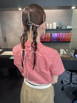 ヘアアレンジ ダブルカラー🦖 /髪質改善⚡️しおりのヘアスタイル