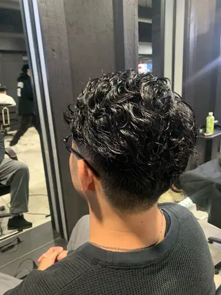 ショート メンズ メンズパーマ/難波/ 心斎橋　室園亮佑のヘアスタイル