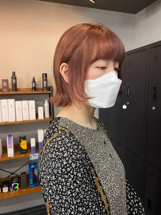 ミディアム maco 艶感ハイトーン🦋のヘアスタイル