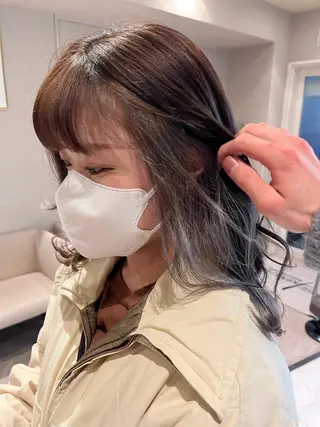 セミロング カラー dogstar小林諒 レイヤー/パーマのヘアスタイル