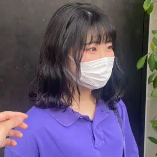 ミディアム カラー 比嘉 陽のヘアスタイル