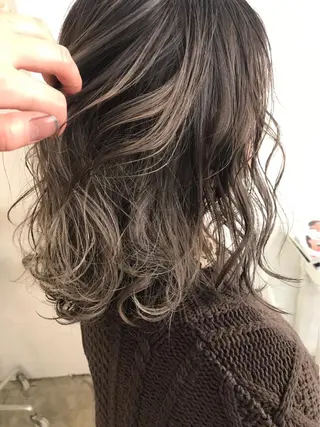 ミディアム カラー 渋谷ブリーチカラー 韓国ヘアyuikoのヘアスタイル