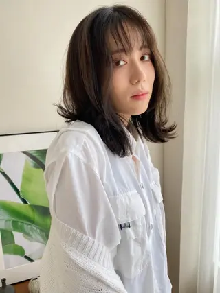 ミディアム カラー 板谷みさき /艶ボブ/藤沢美容室のヘアスタイル