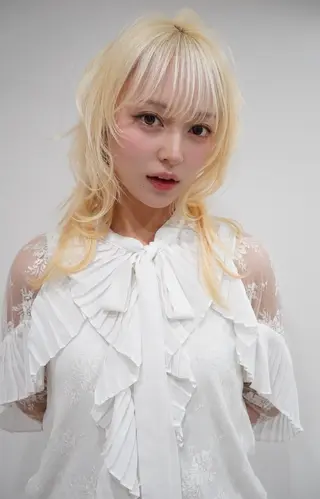 セミロング カラー ヘアアレンジ coco ハルヒのヘアスタイル