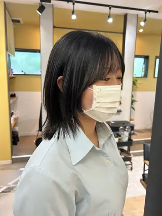 ミディアム hub　hair レイヤー/透明感のヘアスタイル