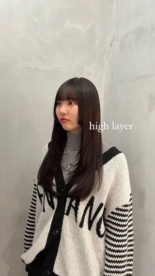 ロング 𝙆𝙖𝙞🎀🩶 レイヤー/縮毛矯正のヘアスタイル