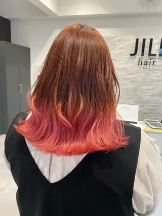 セミロング JILL    hair所属・maki💖 ボブ/縮毛矯正のヘアスタイル