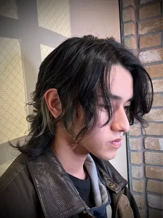 セミロング パーマ メンズ Monan渋谷 YUUKIのヘアスタイル