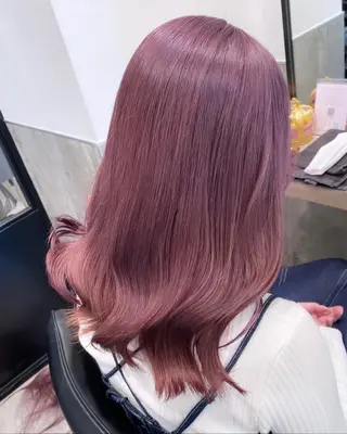 セミロング カラー 💗ガーリーヘア🎀 saki💗のヘアスタイル