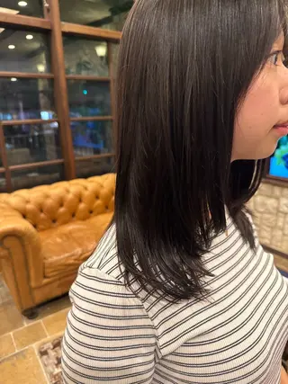 セミロング 小野聡一郎/デザイン カラー/縮毛矯正特化のヘアスタイル