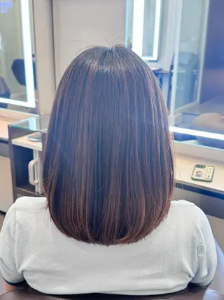 セミロング ヘアーサロン ソシエ 二子玉川店所属・周 静のヘアスタイル