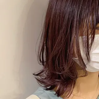 ミディアム カラー ヘアアレンジ 🫧nari🫧 谷町 大阪のヘアスタイル