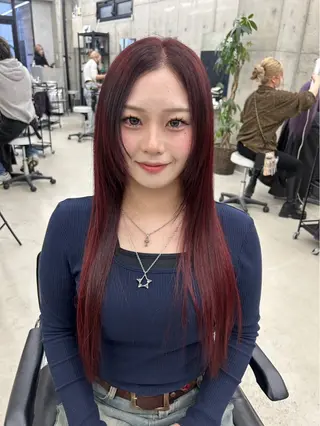 ロング 福田 彩心のヘアスタイル