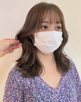 ミディアム カラー ヘアアレンジ ブリーチなし/ レイヤー🌿runaのヘアスタイル