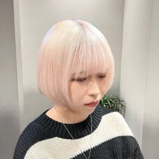 ショート カラー ✨ブリーチ支持No1 複雑履歴修正/舘岡のヘアスタイル