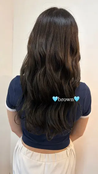 ロング カラー はまもと もえのヘアスタイル