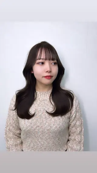 ロング カラー ヘアアレンジ 酸性縮毛矯正🧴韓国 レイヤー/髪質改善のヘアスタイル